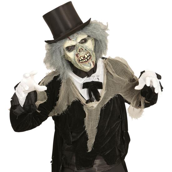 Máscara de zombie descompuesto con peluca para adulto ^ Máscara de zombie descompuesto con peluca para adulto ^