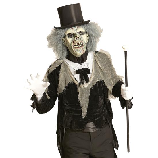 Máscara de zombie descompuesto con peluca para adulto ^ Máscara de zombie descompuesto con peluca para adulto ^