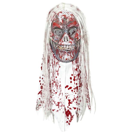 Máscara de zombie ensangrentado con pelo Máscara de zombie ensangrentado con pelo