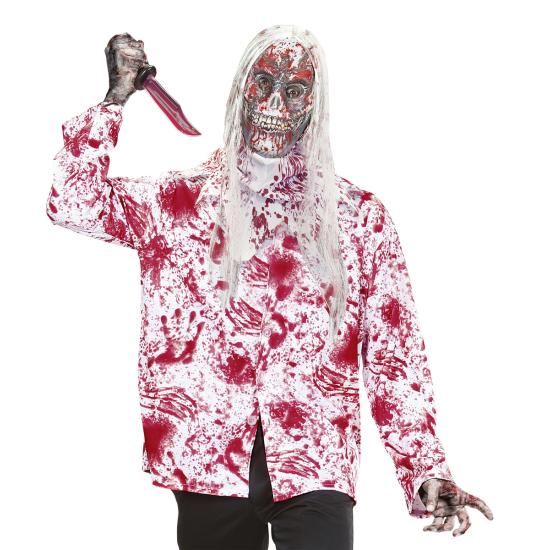 Máscara de zombie ensangrentado con pelo Máscara de zombie ensangrentado con pelo