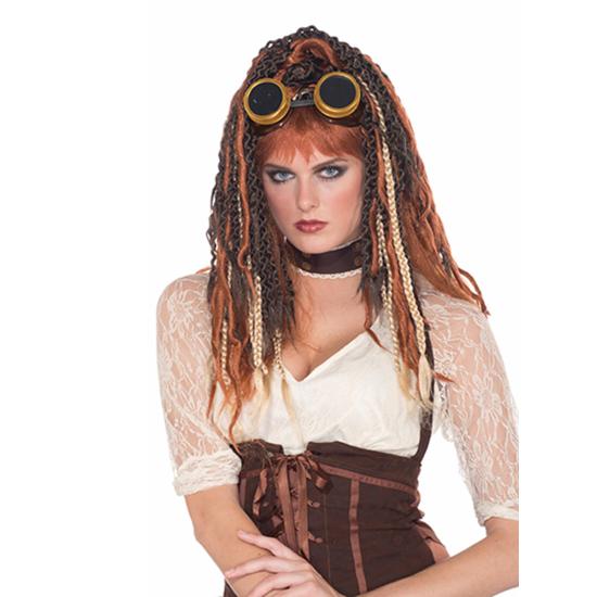 Peluca Steampunk con trenzas para mujer Peluca Steampunk con trenzas para mujer