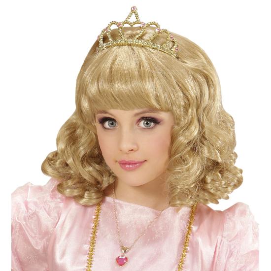 Peluca de Princesa con Corona  para niña Peluca de Princesa con Corona  para niña