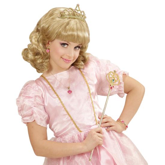 Peluca de Princesa con Corona  para niña Peluca de Princesa con Corona  para niña