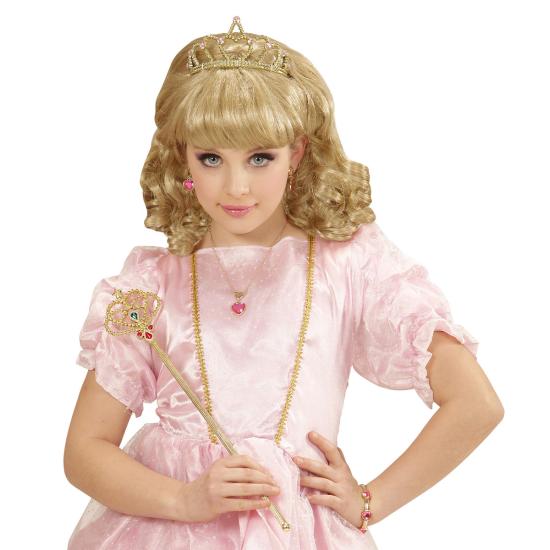 Peluca de Princesa con Corona  para niña Peluca de Princesa con Corona  para niña