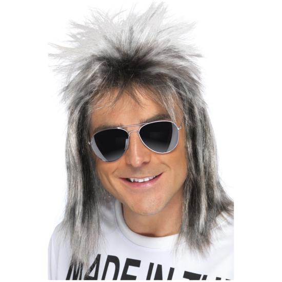 Peluca corte mullet rubio ceniza Peluca corte mullet rubio ceniza