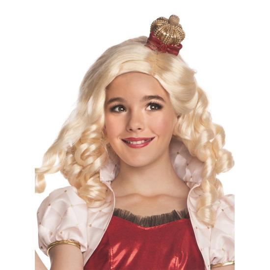 Peluca de Apple White Ever After High Royal para niña Peluca de Apple White Ever After High Royal para niña