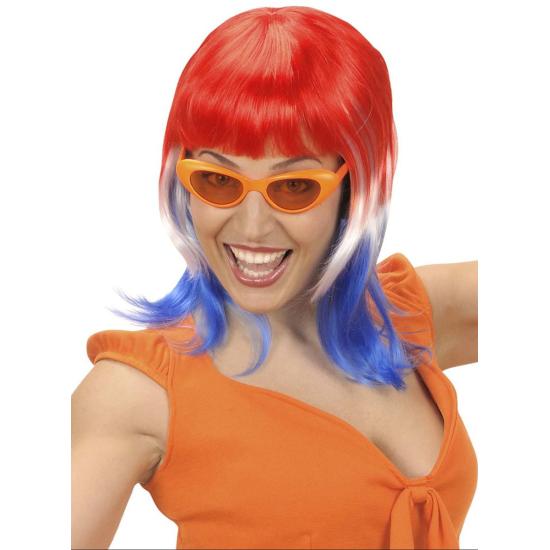 Peluca de futbolera francesa para mujer Peluca de futbolera francesa para mujer