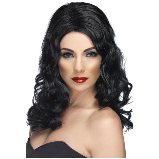 Peluca glamurosa negra Peluca glamurosa negra