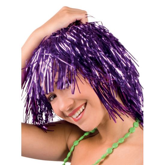 Peluca morada brillante festiva para adulto Peluca morada brillante festiva para adulto