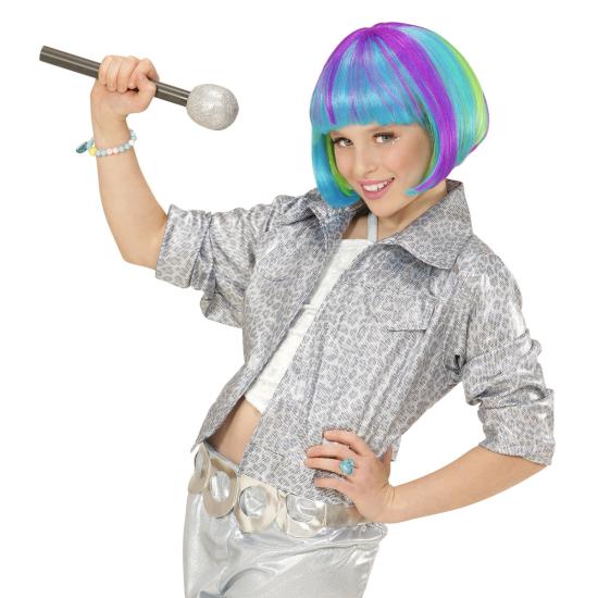 Peluca multicolor media melena para niña Peluca multicolor media melena para niña