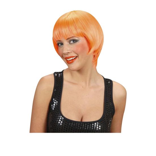 Peluca Rave naranja fluorescente Peluca Rave naranja fluorescente
