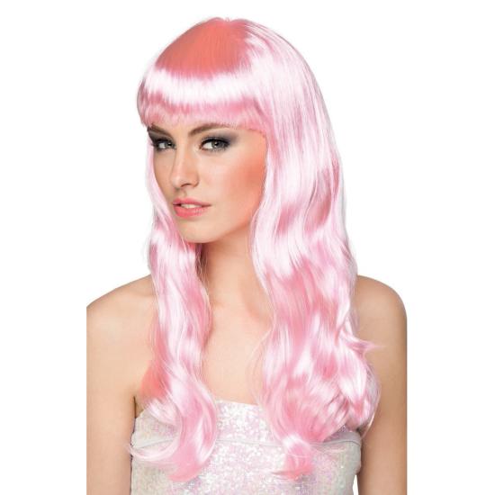 Peluca Rosa con Flequillo para adulta Peluca Rosa con Flequillo para adulta