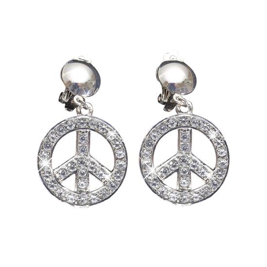 Pendientes de paz con brillantes para adulto Pendientes de paz con brillantes para adulto