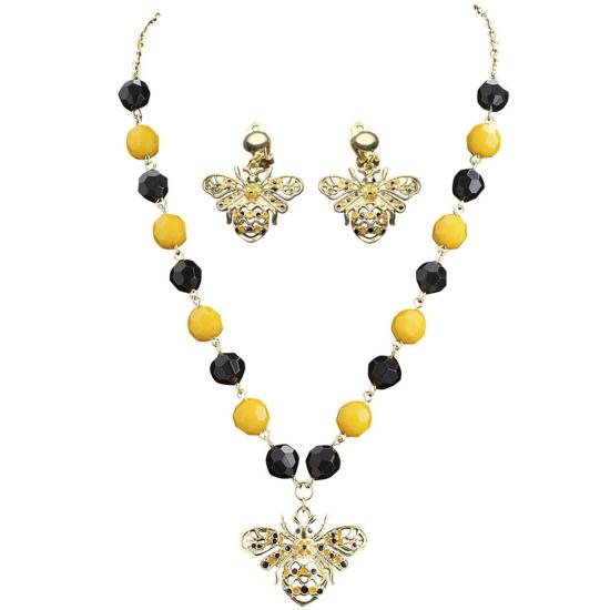 Pendientes y collar de abeja para mujer Pendientes y collar de abeja para mujer
