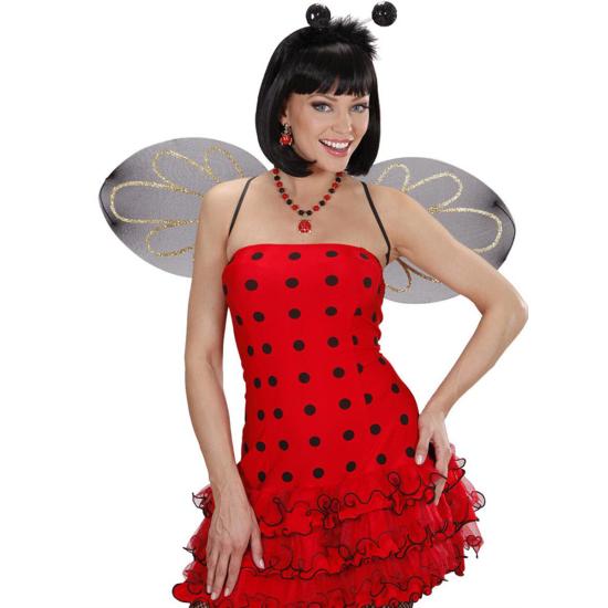 Pendientes y collar de mariquita para mujer Pendientes y collar de mariquita para mujer