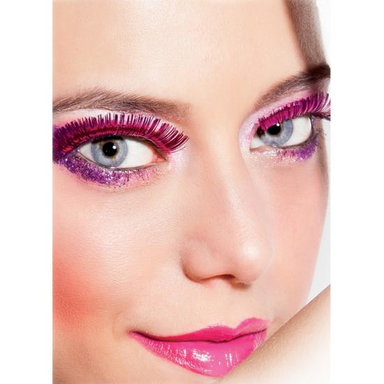 Pestañas rosas metalizadas para mujer Pestañas rosas metalizadas para mujer