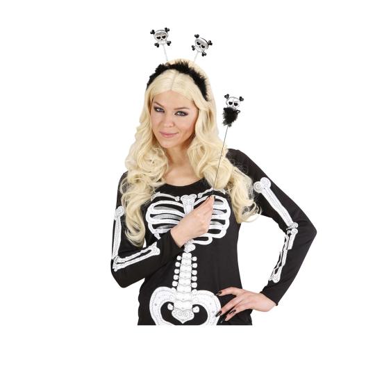 Set de diadema y varita de calavera Set de diadema y varita de calavera