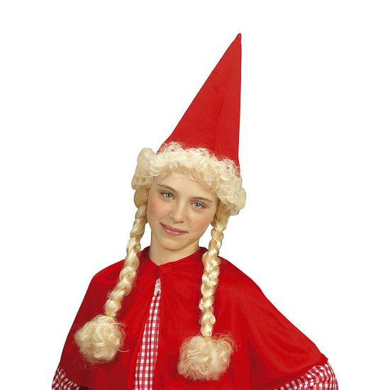 Sombrero de gnoma con trenzas para niña Sombrero de gnoma con trenzas para niña