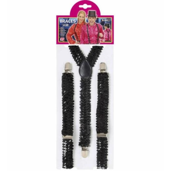 Tirantes de lentejuelas negras Tirantes de lentejuelas negras