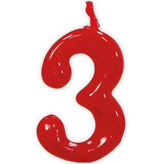 Vela de Cumpleaños Clásica Número 3 Vela de Cumpleaños Clásica Número 3
