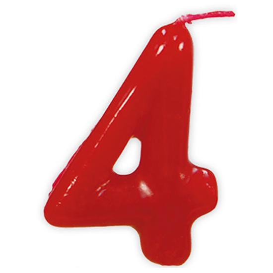 Vela de Cumpleaños Clásica Número 4 Vela de Cumpleaños Clásica Número 4