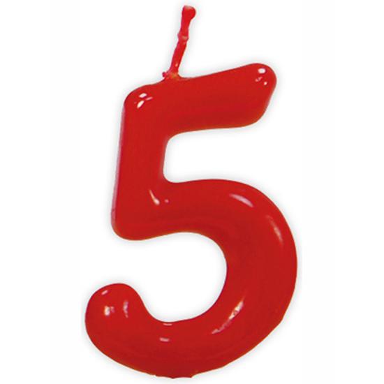 Vela de Cumpleaños Clásica Número 5 Vela de Cumpleaños Clásica Número 5