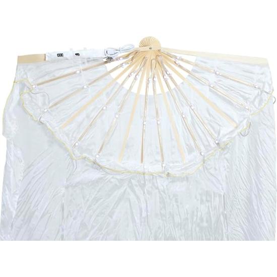 Abanico Blanco con LEDs Multicolor (75x150 cm) – Accesorio Luminoso para Fiestas, Carnaval y Halloween Abanico Blanco con LEDs Multicolor (75x150 cm) – Accesorio Luminoso para Fiestas, Carnaval y Halloween