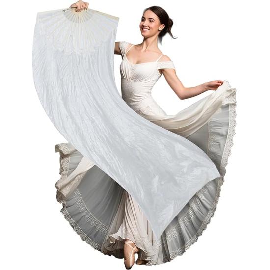 Abanico Blanco con LEDs Multicolor (75x150 cm) – Accesorio Luminoso para Fiestas, Carnaval y Halloween Abanico Blanco con LEDs Multicolor (75x150 cm) – Accesorio Luminoso para Fiestas, Carnaval y Halloween