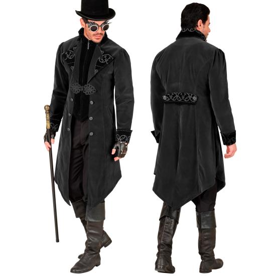 Abrigo gótico para hombre de terciopelo, frac steampunk, para carnaval, Halloween, cosplay Abrigo gótico para hombre de terciopelo, frac steampunk, para carnaval, Halloween, cosplay