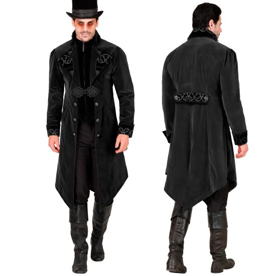 Abrigo gótico para hombre de terciopelo, frac steampunk, para carnaval, Halloween, cosplay Abrigo gótico para hombre de terciopelo, frac steampunk, para carnaval, Halloween, cosplay