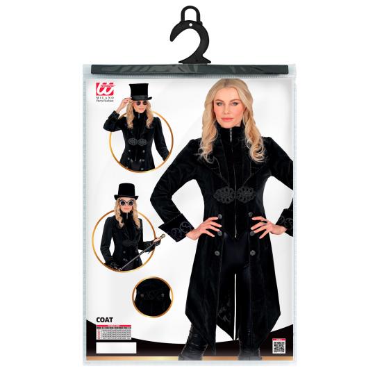 Abrigo gótico para mujer de terciopelo, frac steampunk, para carnaval, Halloween, cosplay Abrigo gótico para mujer de terciopelo, frac steampunk, para carnaval, Halloween, cosplay