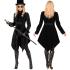 Abrigo gótico para mujer de terciopelo, frac steampunk, para carnaval, Halloween, cosplay Abrigo gótico para mujer de terciopelo, frac steampunk, para carnaval, Halloween, cosplay