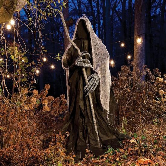 Adorno de segador de pie con bastón (1,8 m) Adorno de segador de pie con bastón (1,8 m)