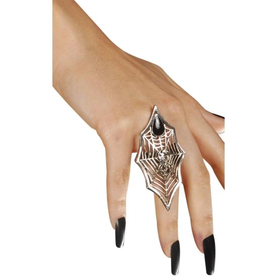 Anillo Gótico Araña y Telaraña  Piedra Negra. Anillo Gótico Araña y Telaraña  Piedra Negra.