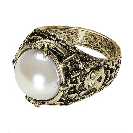 Anillo Oro con Perla Blanca . Anillo Oro con Perla Blanca .