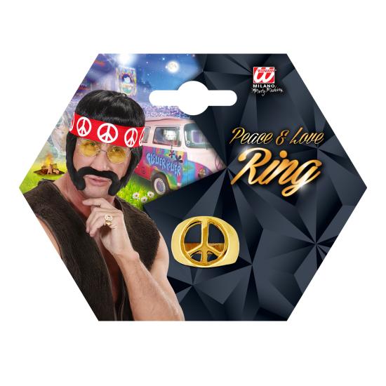 Anillo Paz y Amor color Oro. Anillo Paz y Amor color Oro.