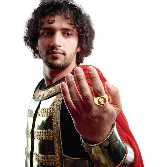 Anillo Romano Rojo – Accesorio de Joyería para Disfraces de Gladiador y Emperador Anillo Romano Rojo – Accesorio de Joyería para Disfraces de Gladiador y Emperador