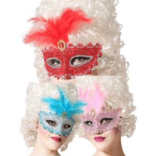 Antifaz con Adornos y Pluma Antifaz con Adornos y Pluma