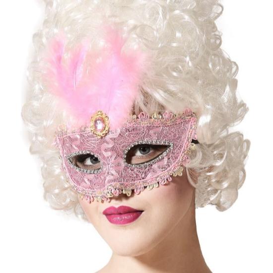 Antifaz con Adornos y Pluma Antifaz con Adornos y Pluma