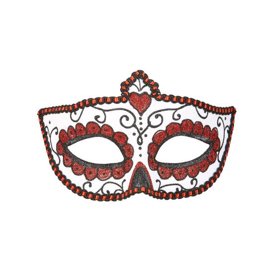 Antifaz de Catrina con brillantina  mujer Antifaz de Catrina con brillantina  mujer