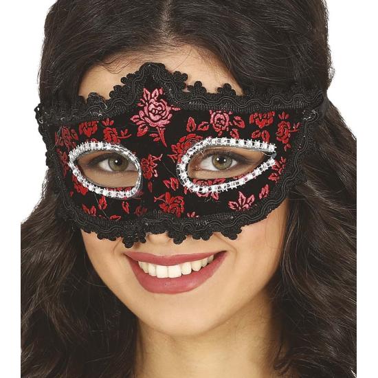 Antifaz Negro y Rojo seda Antifaz Negro y Rojo seda