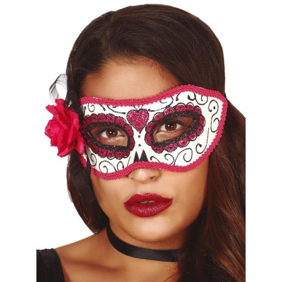 Antifaz Rosa de Catrina Antifaz Rosa de Catrina