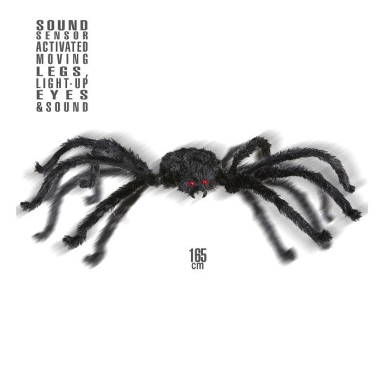 Araña Animada luminosos y sonido 165 cms Araña Animada luminosos y sonido 165 cms