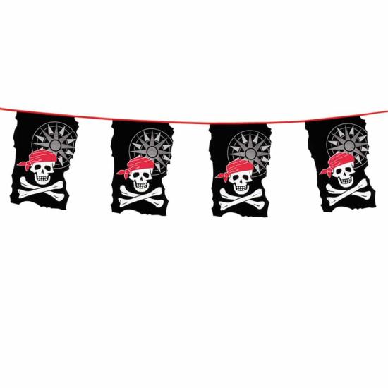 Banderines Piratas Calavera 10 m Banderines Piratas Calavera 10 m