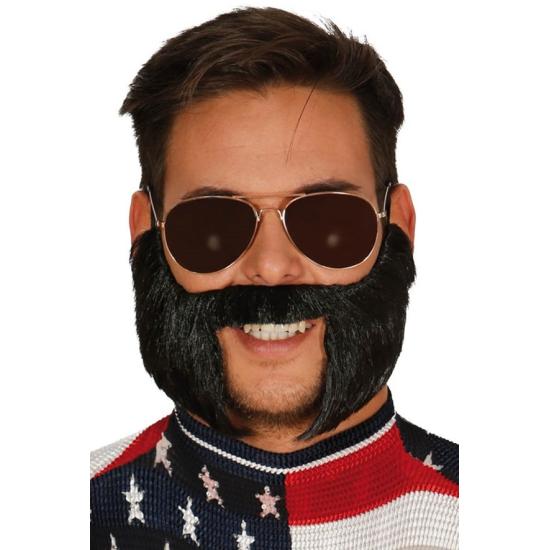 Bigote con patillas rockeras disfraz Bigote con patillas rockeras disfraz