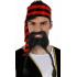 Bigote Negro con trenzas disfraz