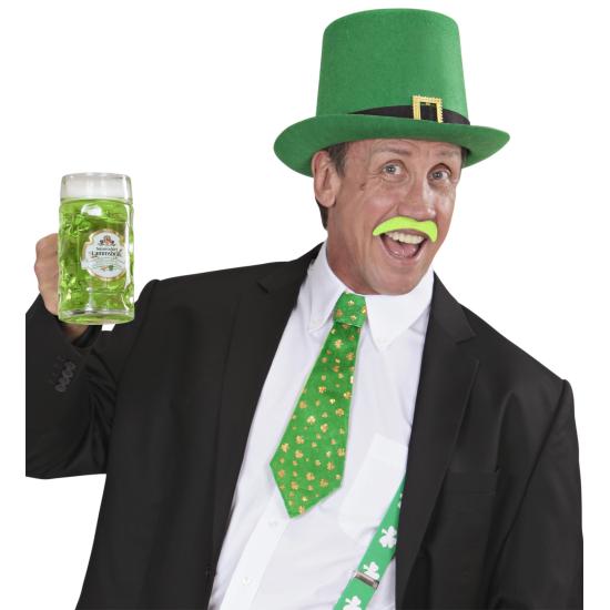 Bigote Neon Verde con adhesivo Bigote Neon Verde con adhesivo