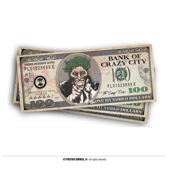 Billetes Joker 6 x 15 cms Billetes Joker 6 x 15 cms