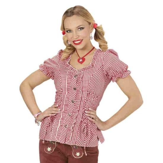 Blusa Cuadros Rojos Oktoberfest para mujer Blusa Cuadros Rojos Oktoberfest para mujer