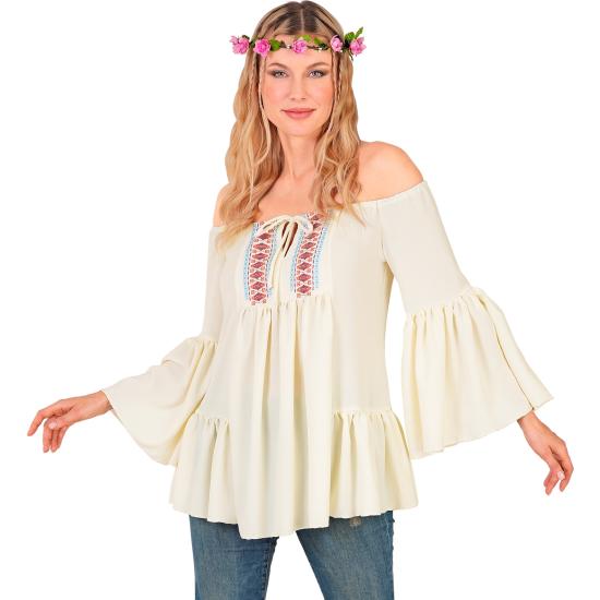 Blusa Hippie con Mangas Acampanadas para Mujer Blusa Hippie con Mangas Acampanadas para Mujer